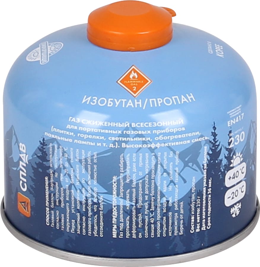 Баллон газ. резьбовой Splav 230 г 5116858 (всесезонный, Корея) фото в интернет-магазине Travers