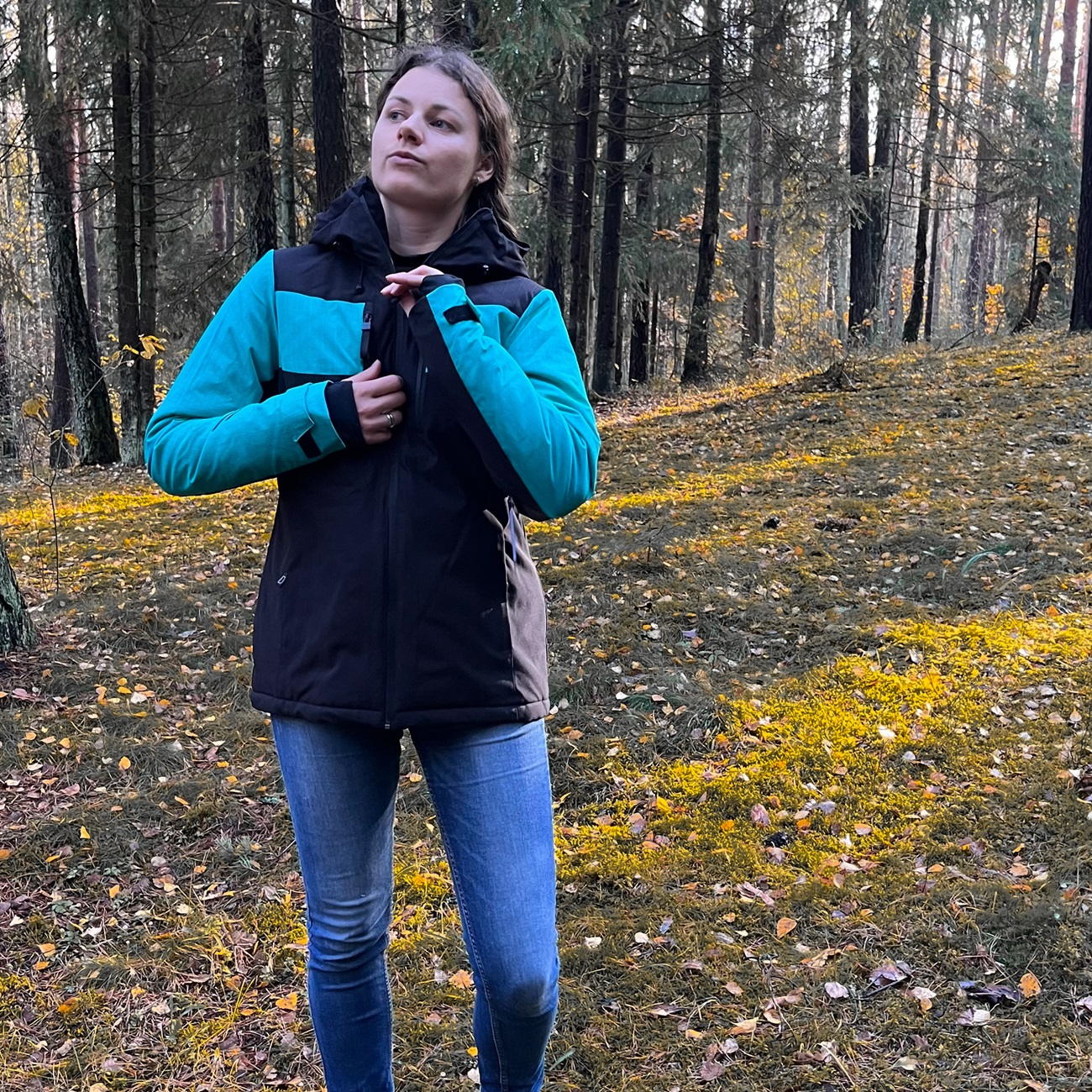 Куртка г/л жен. Nordski LAVIN NSW745  (117, черный/зеленый, 40-M)