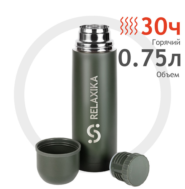 Изображение термос relaxika 101 хаки 0,75л в интернет-магазине Travers