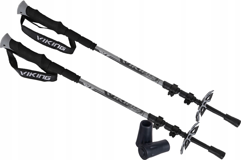 Палки треккинговые Viking Vario Tour Skitour 610/20/7654  (08, т.серый)