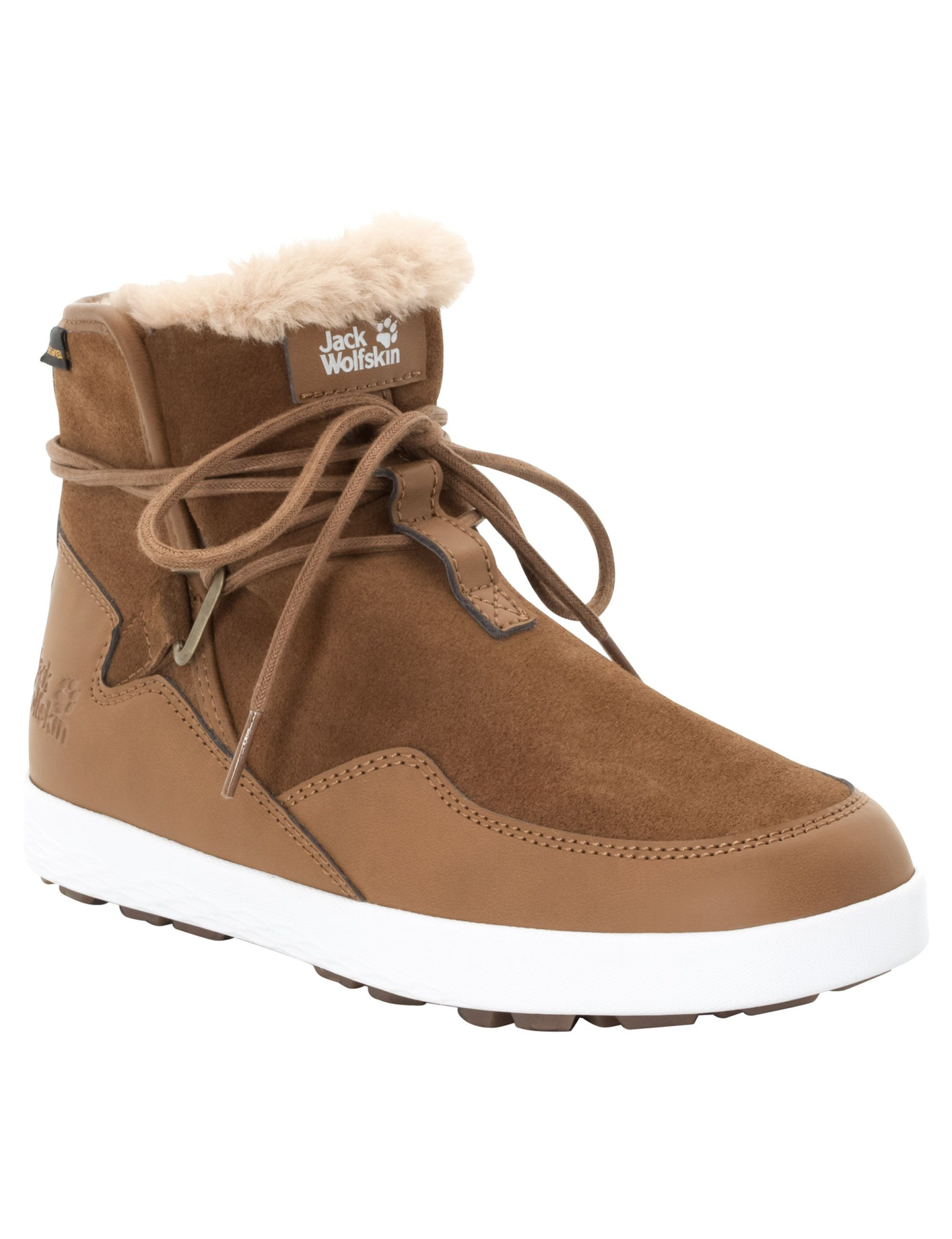 Полуботинки жен. Jack Wolfskin AUCKLAND WT TEXAPORE BOOT W 4035771  (5215, desert brown / white, 43 (9))